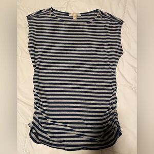 Michael Kors grey and blue stripe top